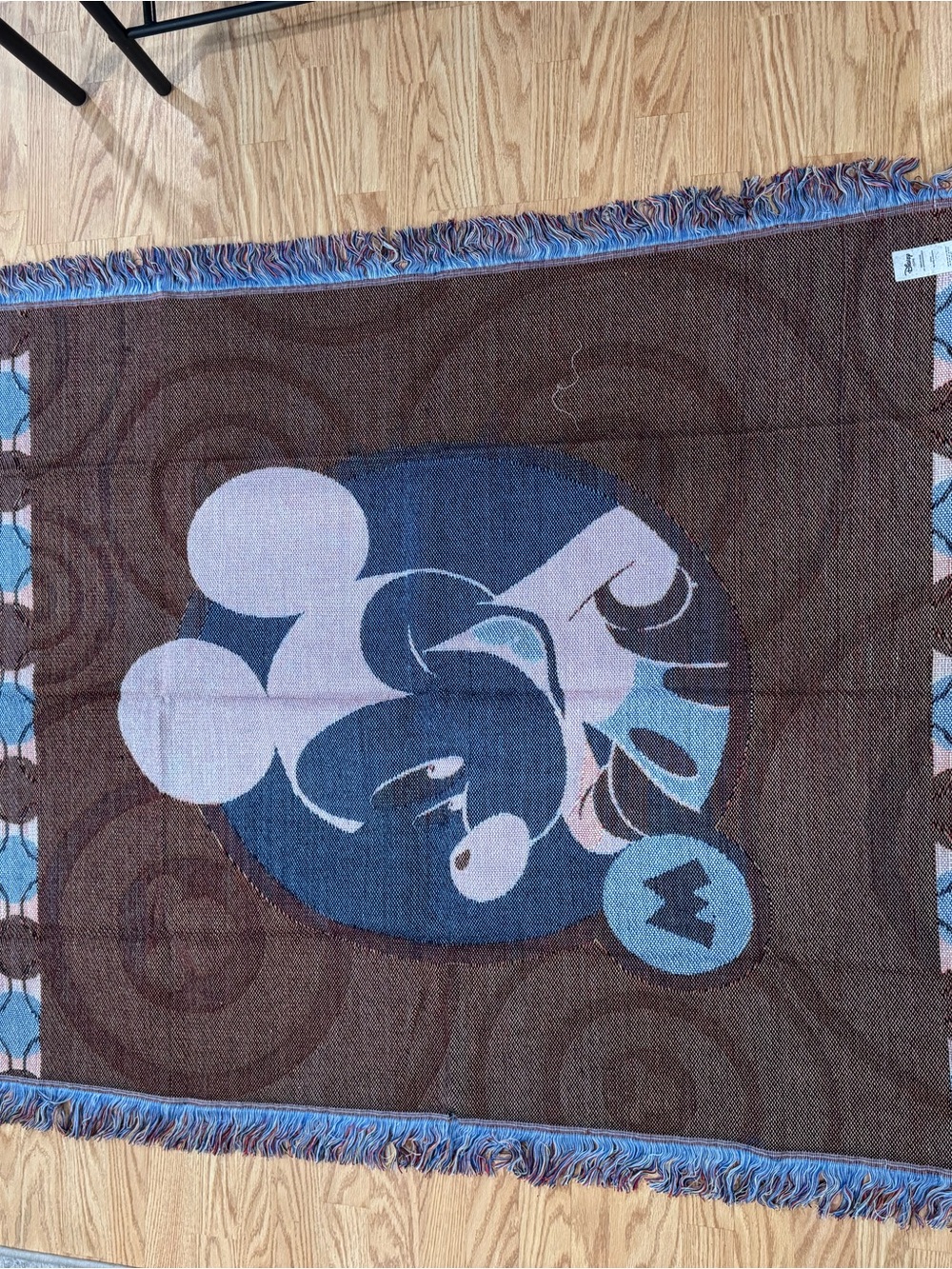 Vintage 1990s Disney Home Mickey Mouse Woven Throw Blanket 56x45 NEW Sealed - Picture 3 of 5